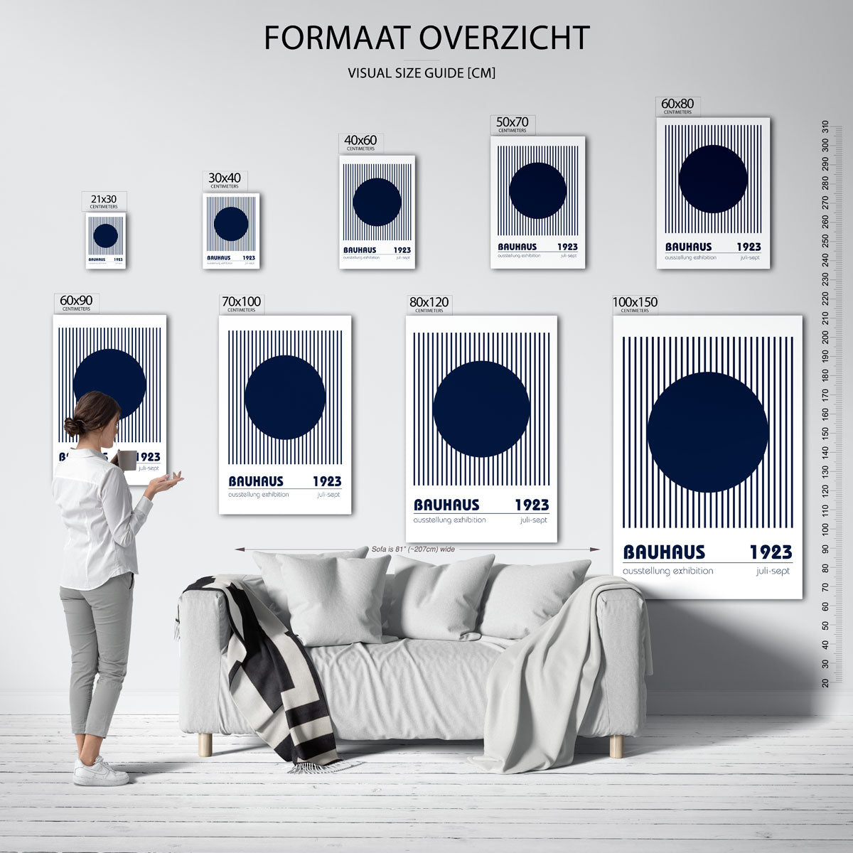 Cirkel en lijnen Poster