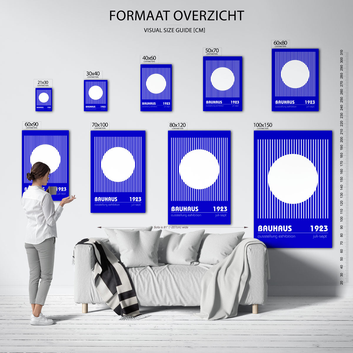 Lijnen en cirkel Poster