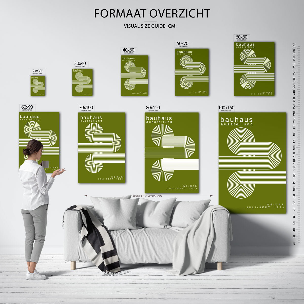 Lijnen en cirkelpatronen Poster