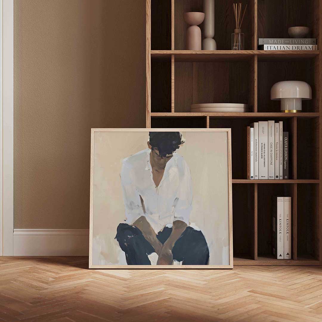 Zittende figuur Poster