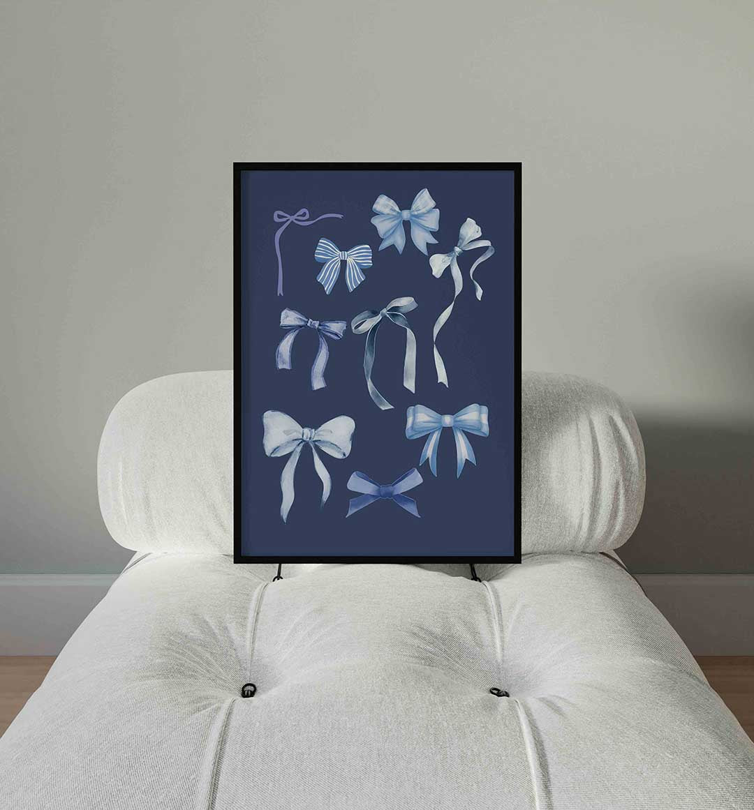 Blauwe strikken Poster
