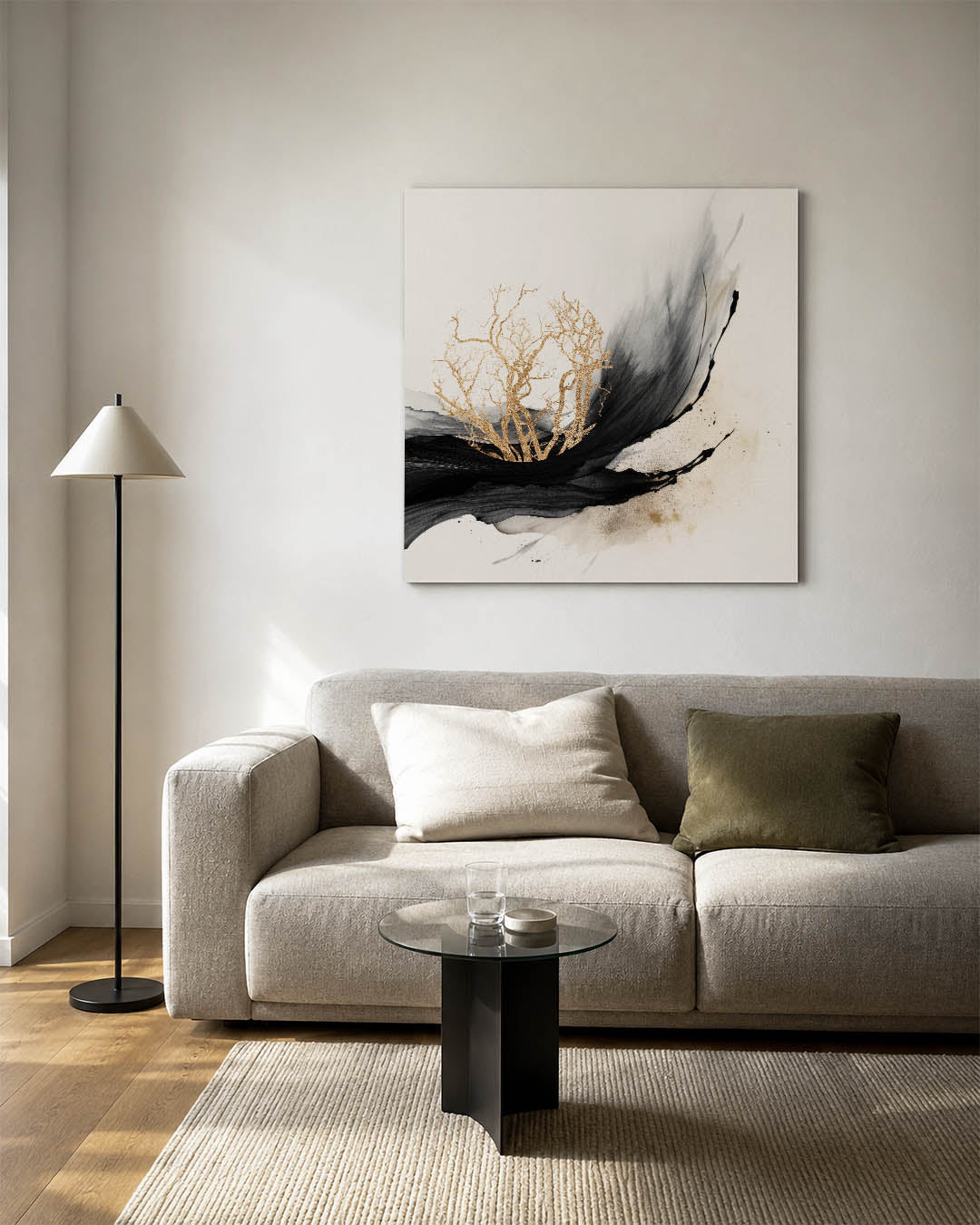 Gouden boom vortex Kunstwerk