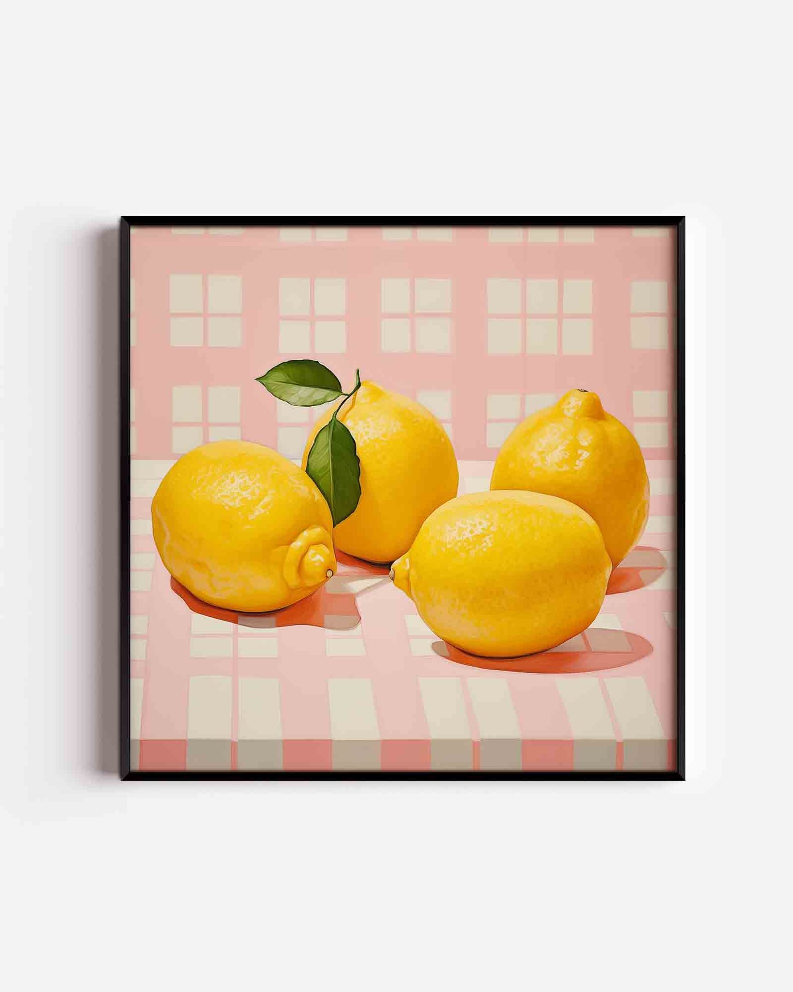 Citroenen op tafel Poster