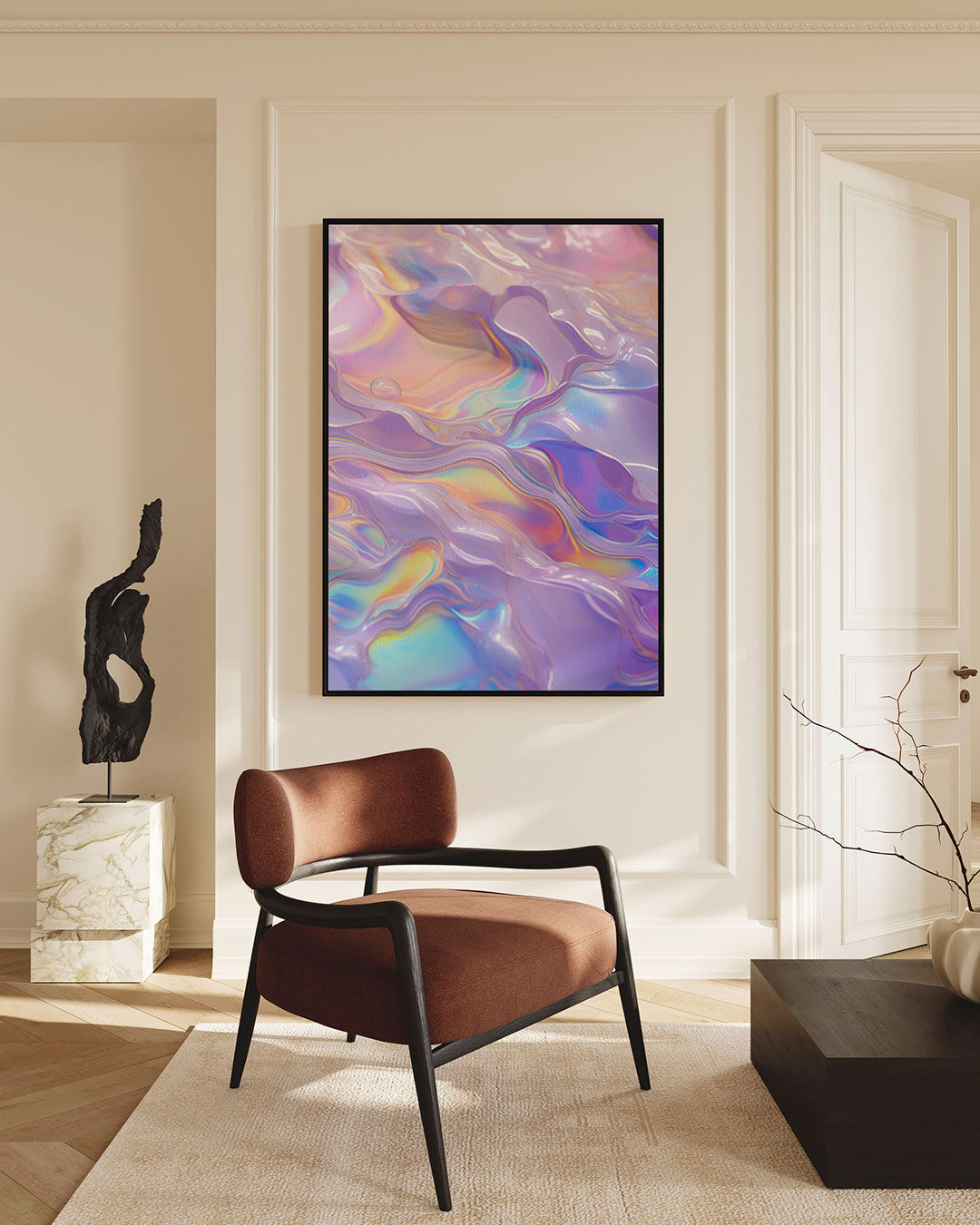 Vloeiende kleuren golf Kunstwerk