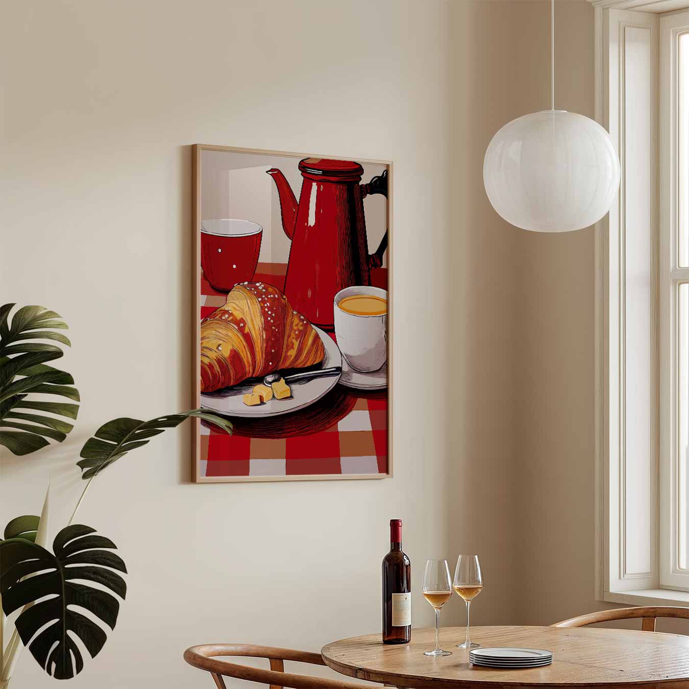 Franse Ontbijt Sfeerposter-WallArtistic