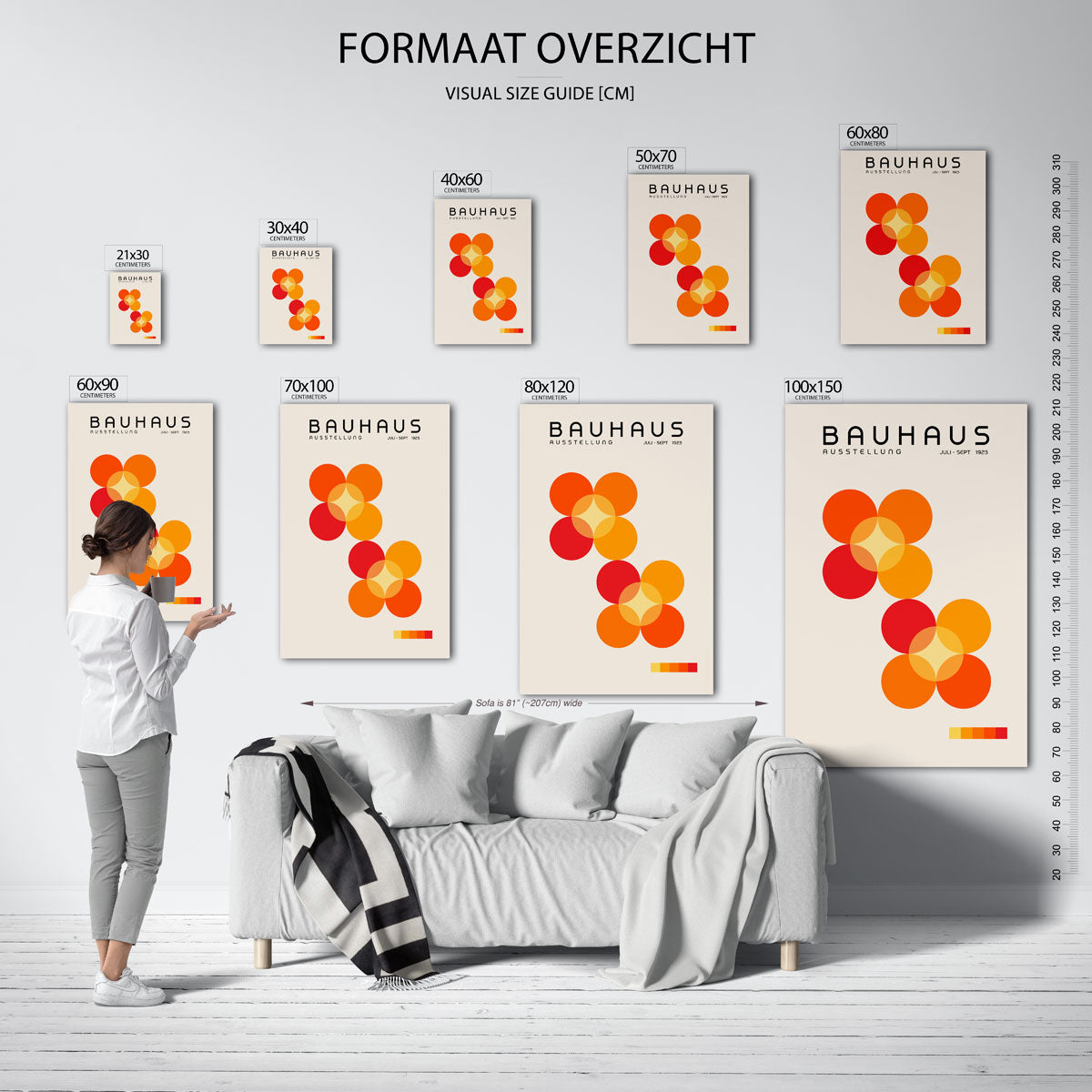 Vormritme en kleur Poster
