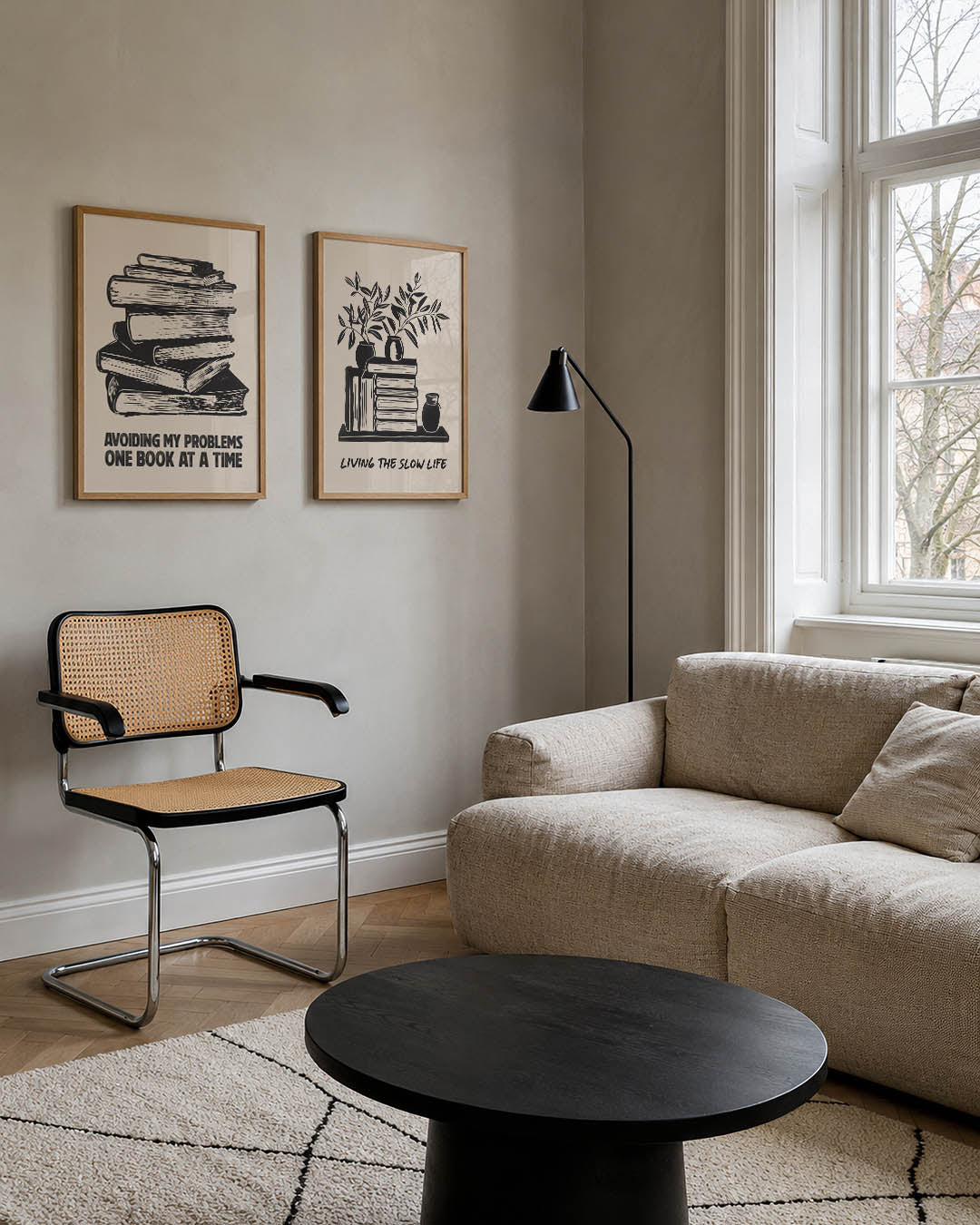 Boekenstapel illustratie Posterset