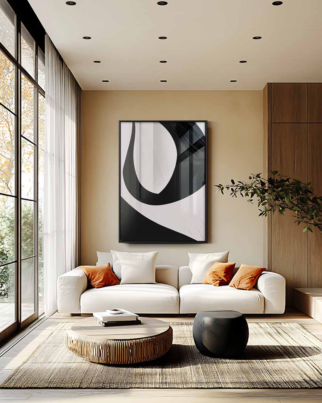 Dynamische Abstractie Kunstwerk-canvas-dibond-plexiglas-wanddecoratie-WallArtistic