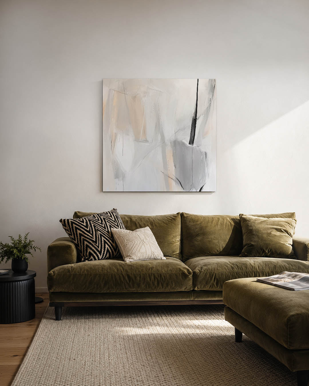 Zachte lijnen compositie Kunstwerk