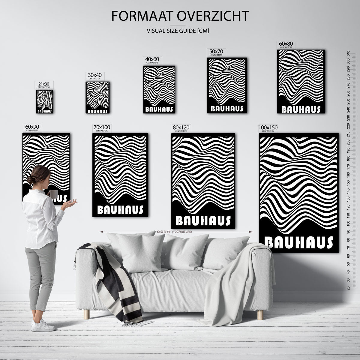 Golvend lijnenspel Poster