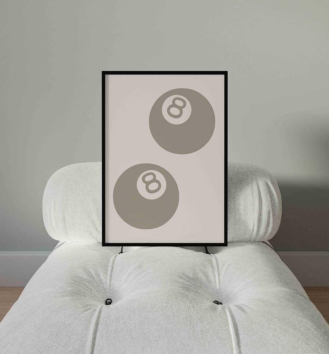 Twee biljartballen Poster