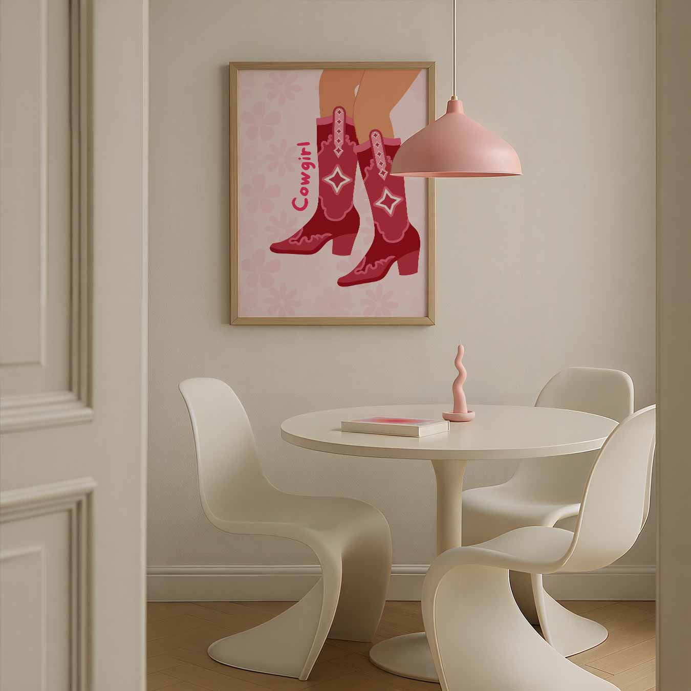 Stoere Cowgirl Boots Poster-WallArtistic