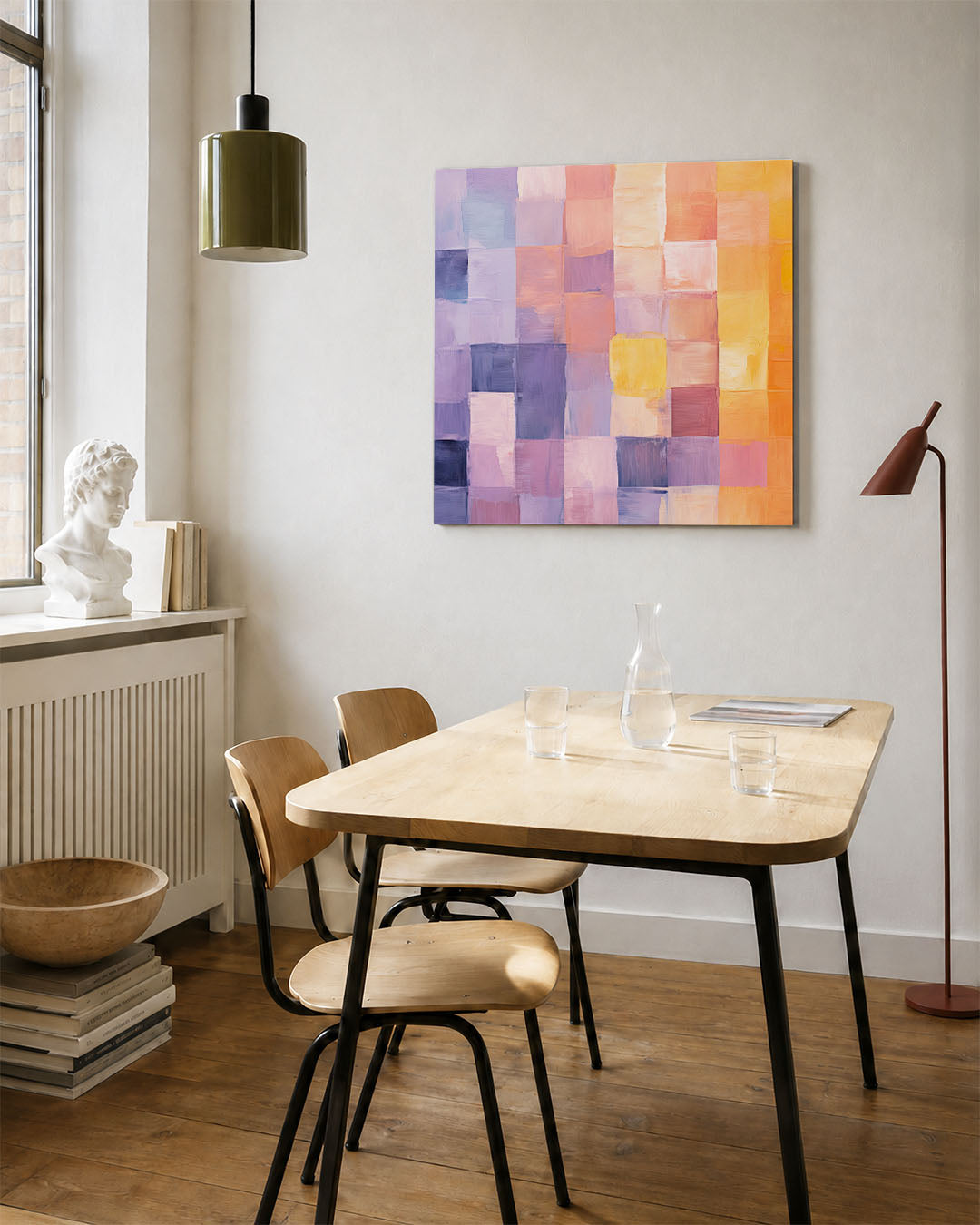 Kleurrijke geometrie Kunstwerk