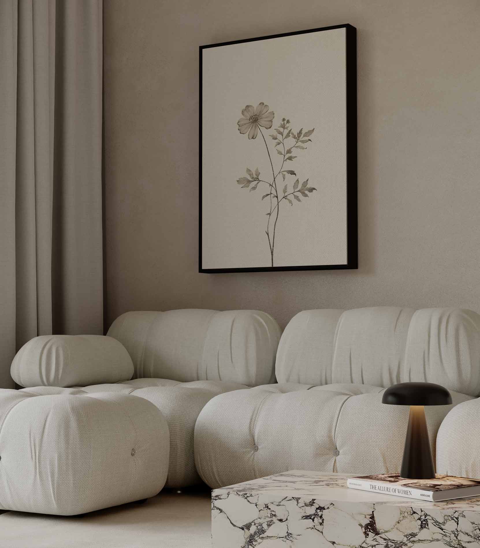 Delicate Bloemenstudie Kunstwerk-canvas-dibond-plexiglas-wanddecoratie-WallArtistic