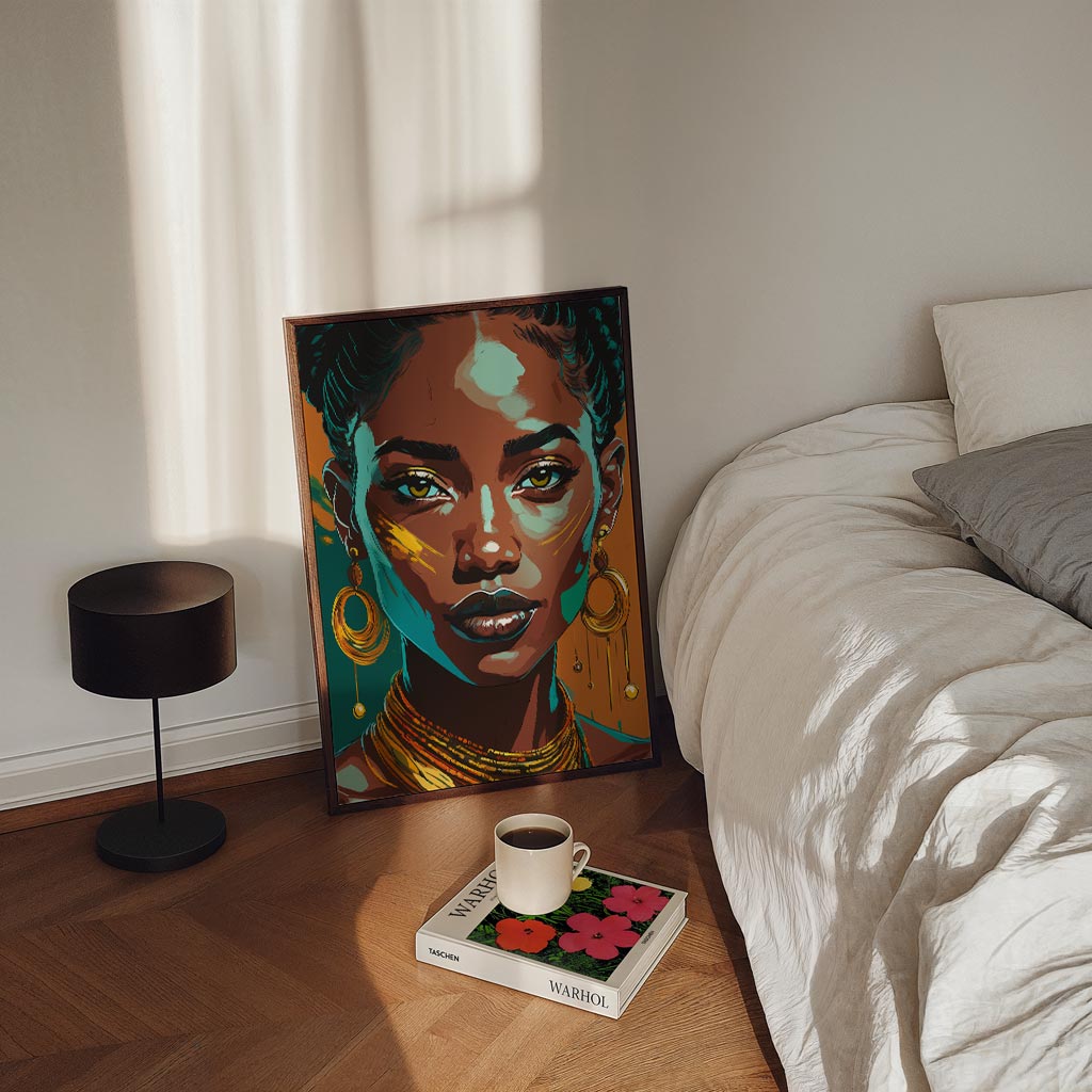 Expressieve Vrouwelijke Kracht Poster-WallArtistic