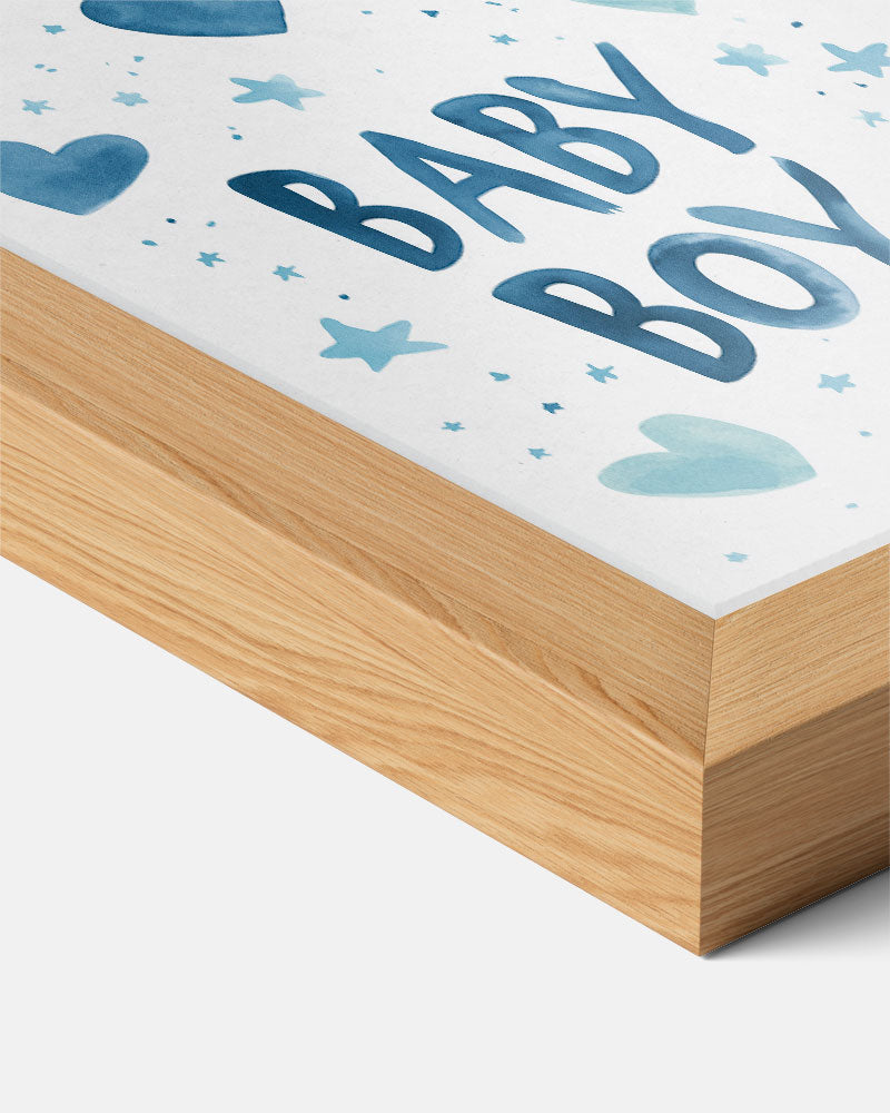 Liefdevolle Baby Jongen Poster-WallArtistic