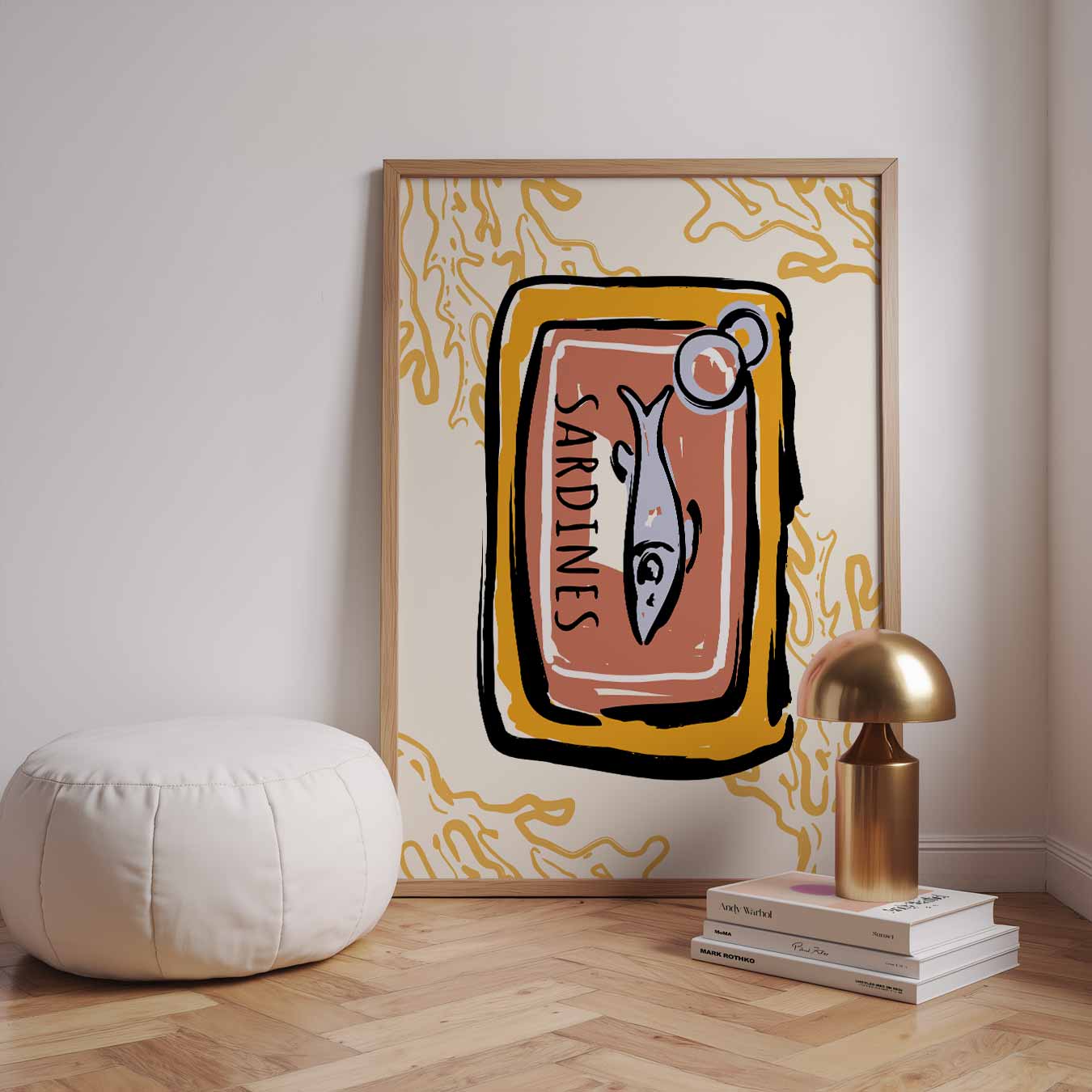 Retro Sardine Blik Poster-WallArtistic