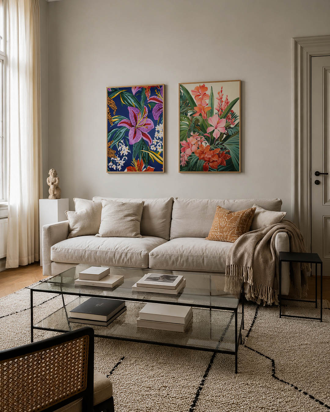 Bloemen en patronen Posterset