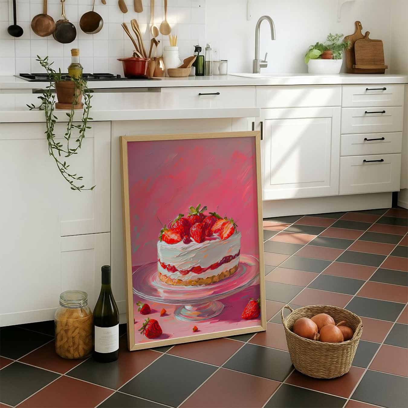 Aardbeien Romantiek Poster-WallArtistic