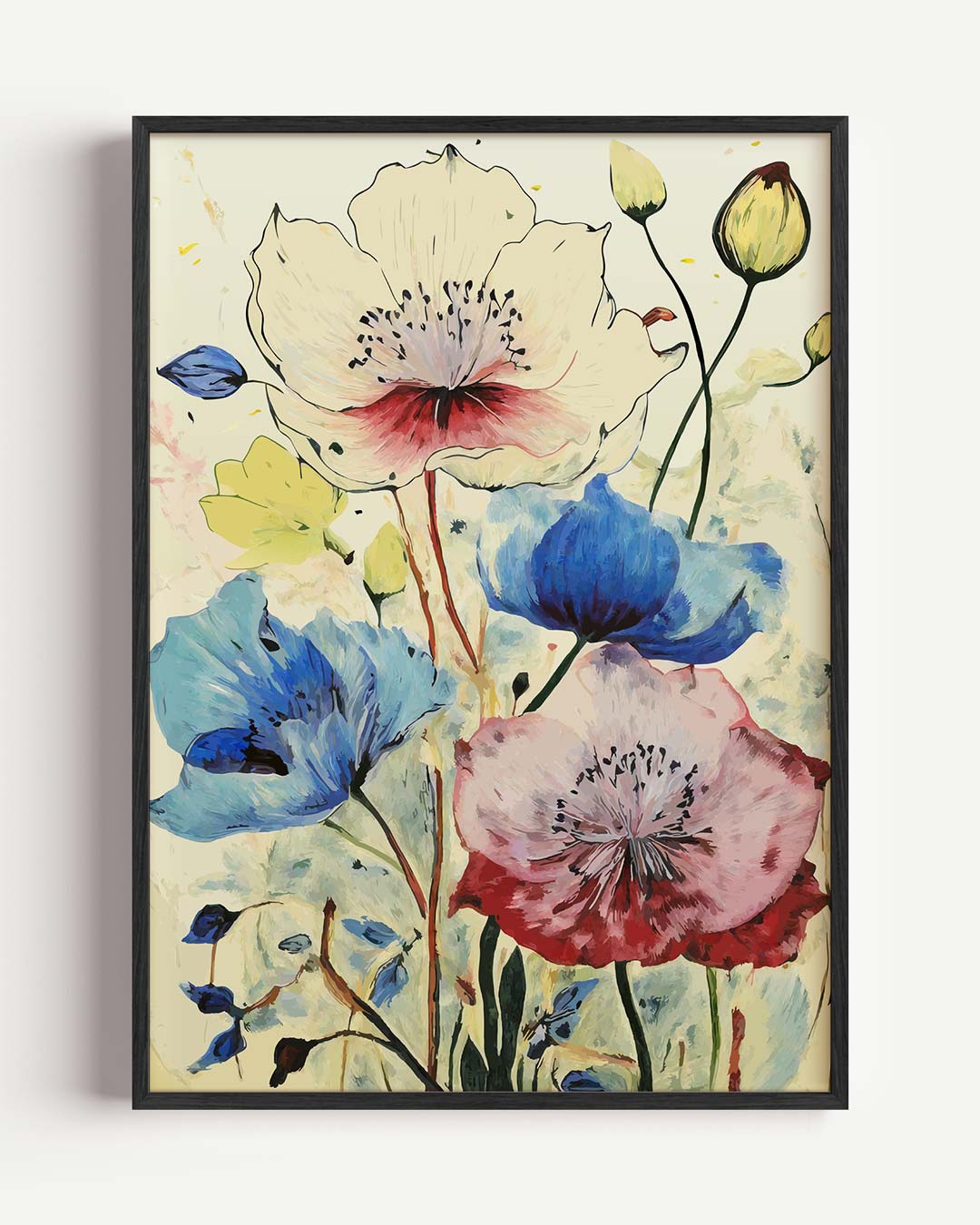 Bloemenpracht op Canvas Poster-WallArtistic