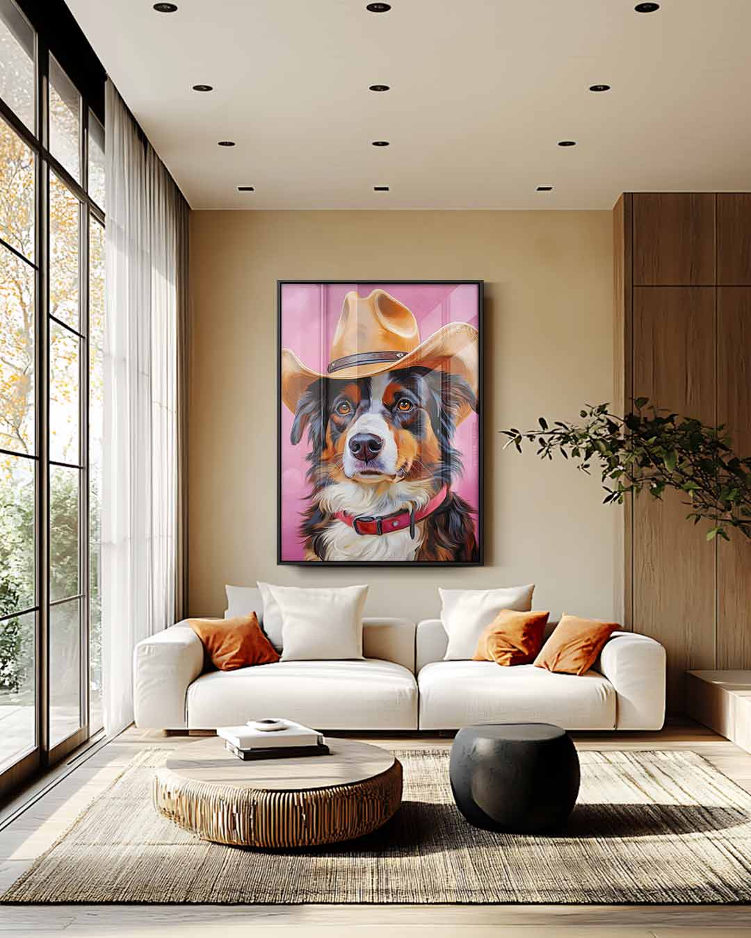 Tough Dog Cowboy on Pink Artwork