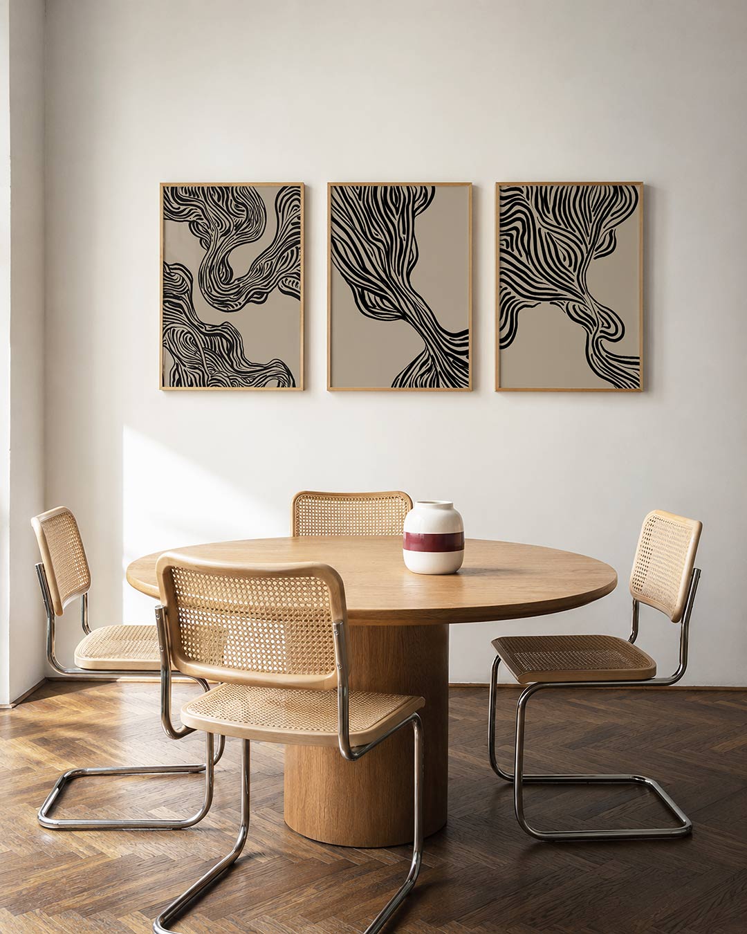 Golvend lijnenspel Posterset
