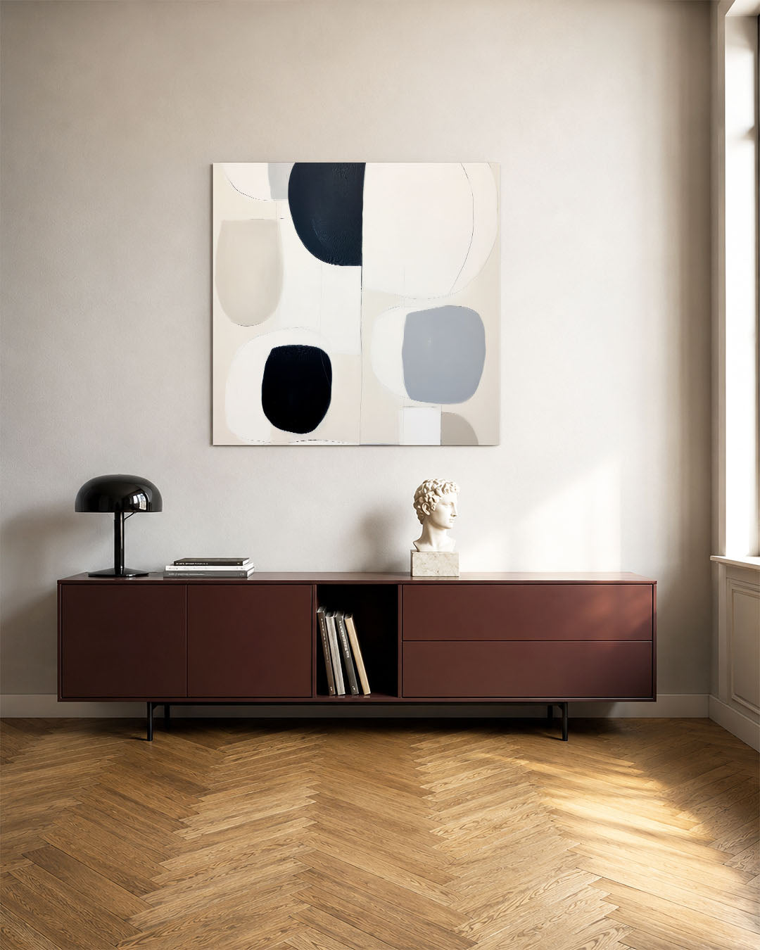 Organische vormen compositie Kunstwerk