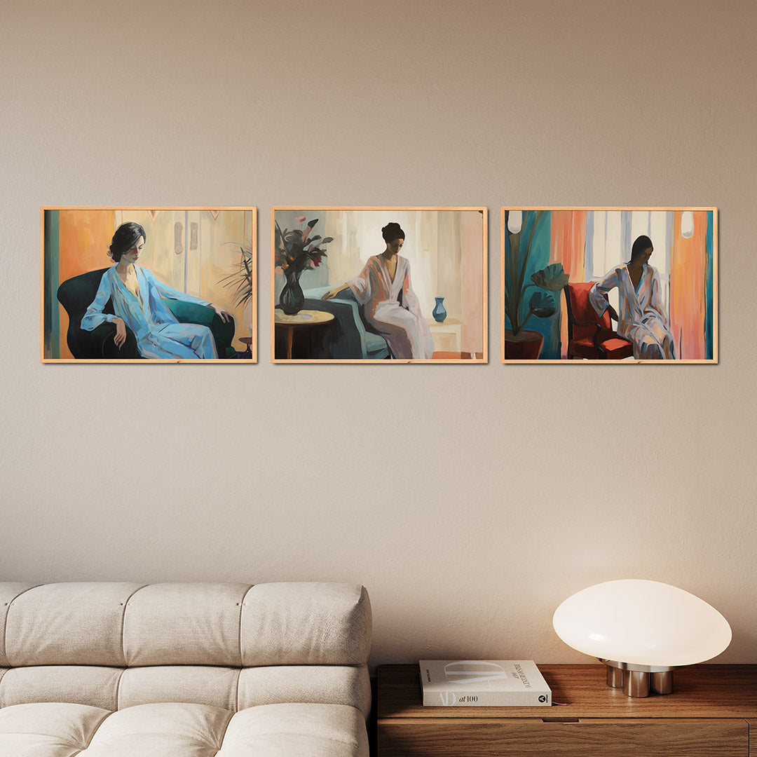 Zachte kleurharmonie Posterset