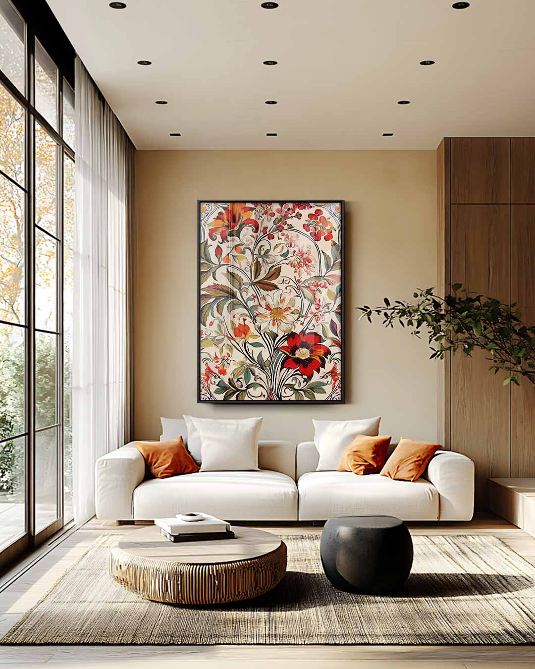 Bloemenpracht op Canvas Kunstwerk-canvas-dibond-plexiglas-wanddecoratie-WallArtistic