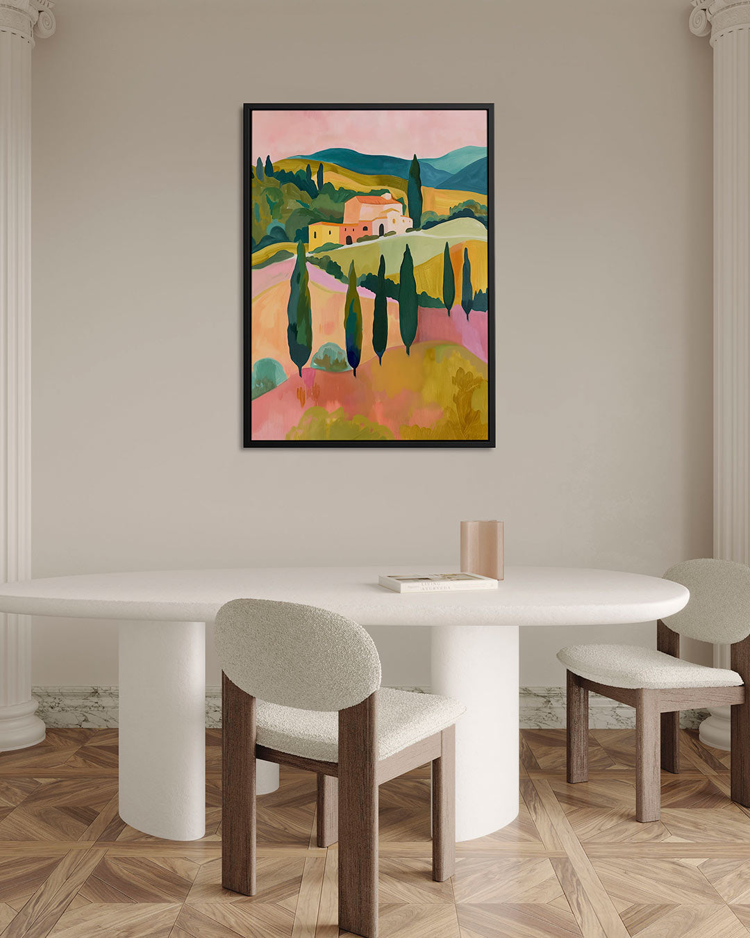 Landschap met heuvels Kunstwerk