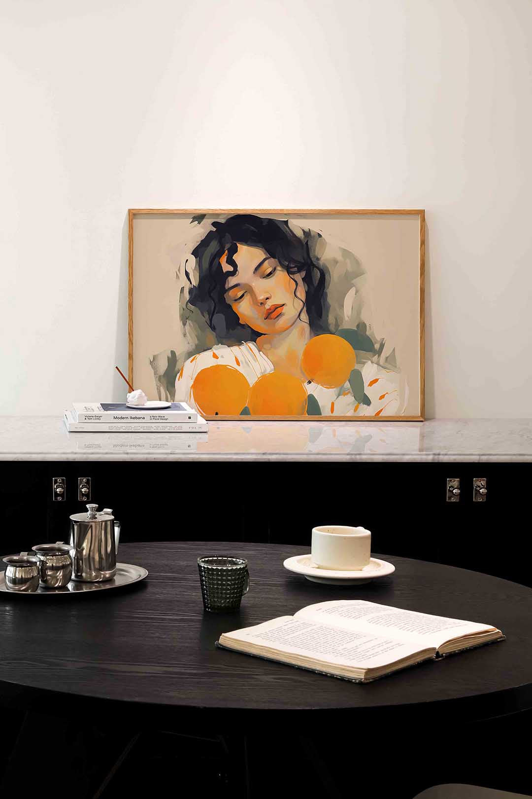 Vrouw met sinaasappels Poster