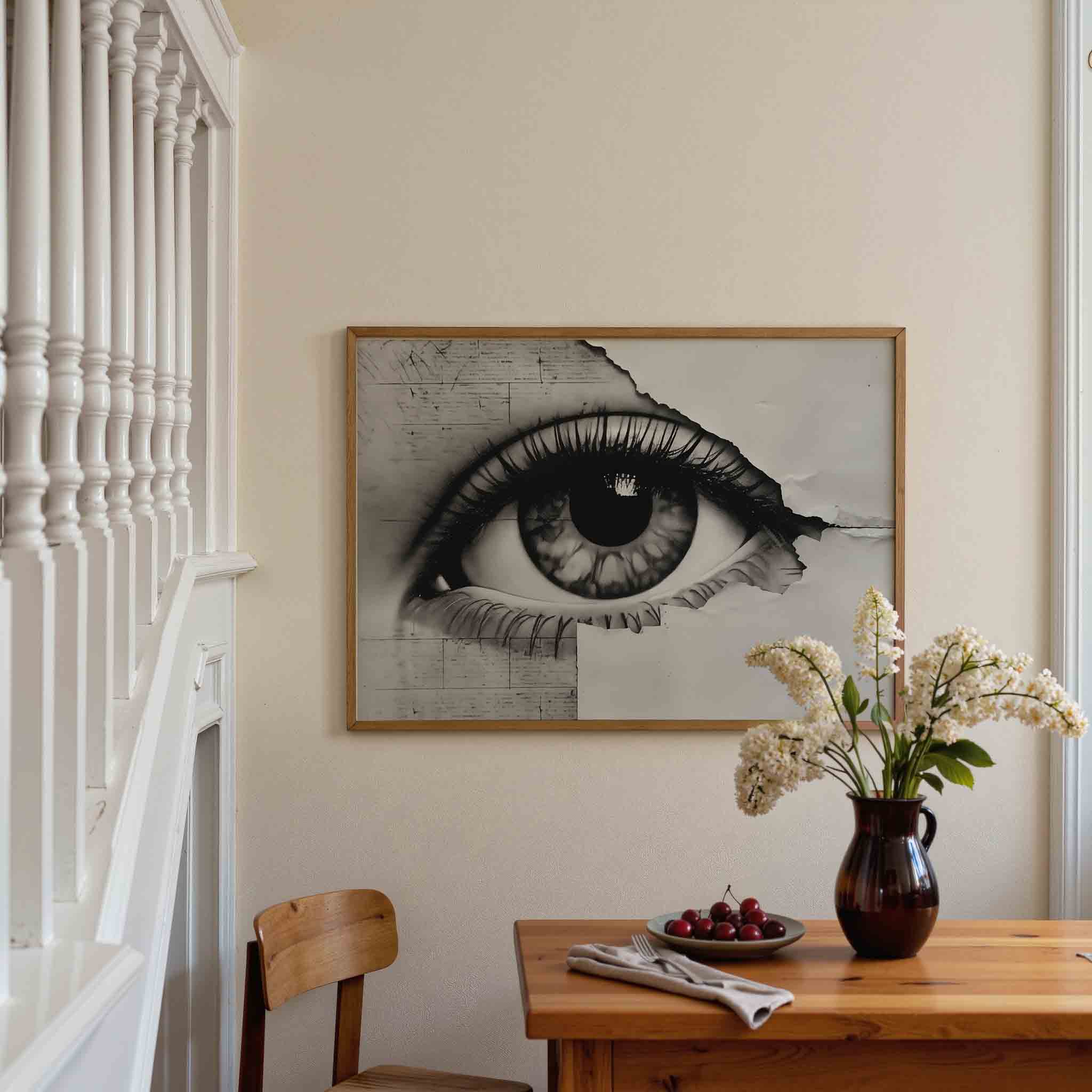 Oog in zwart wit Poster