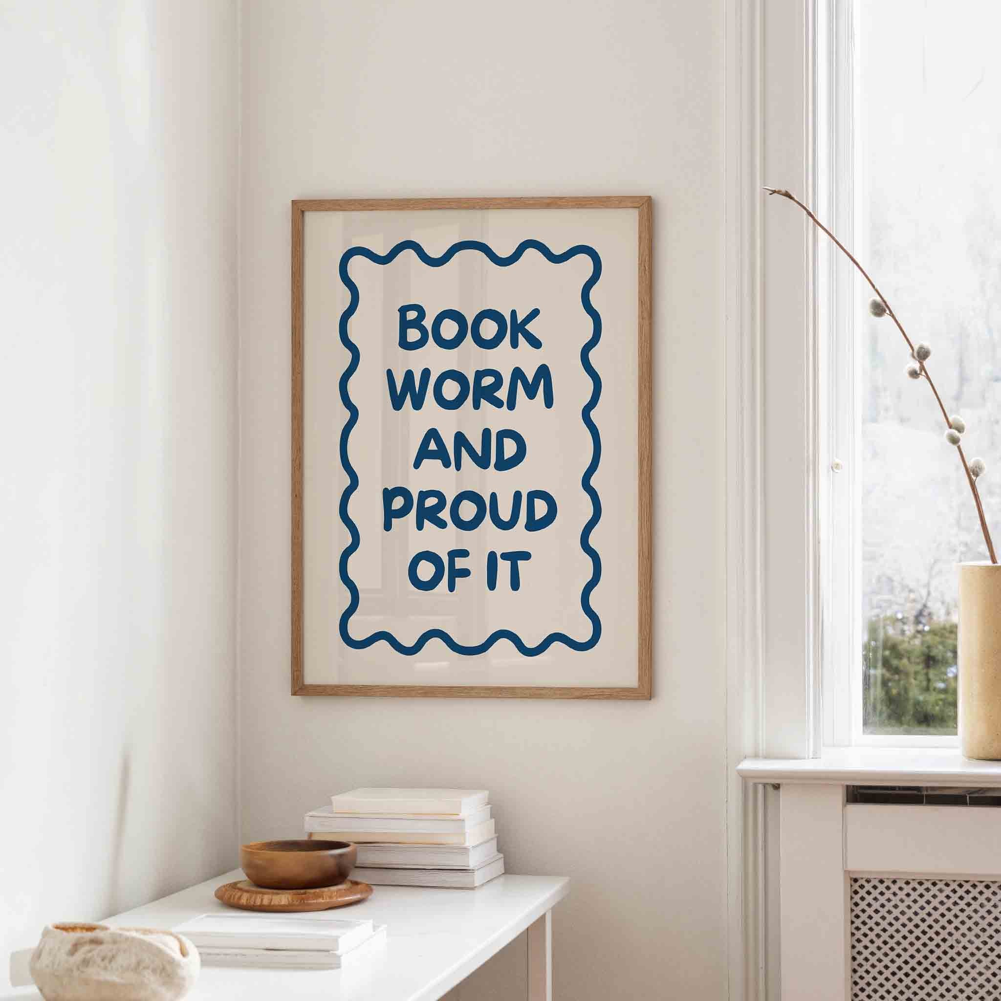 Boekwurm trots Poster