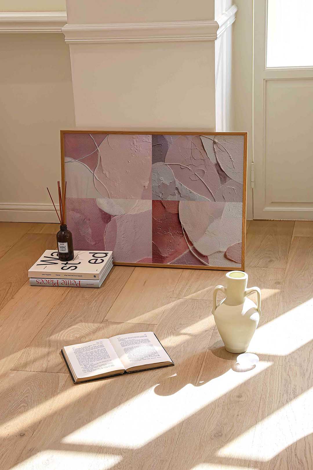 Abstracte roze vormen Poster