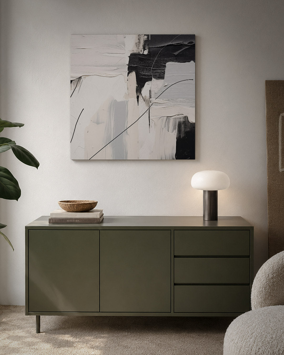 Compositie van lijnen Kunstwerk