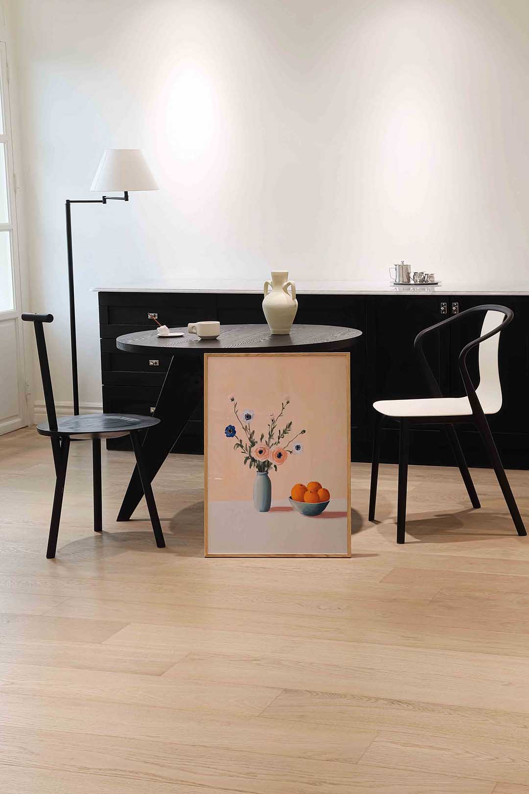 Bloemen en sinaasappels Poster