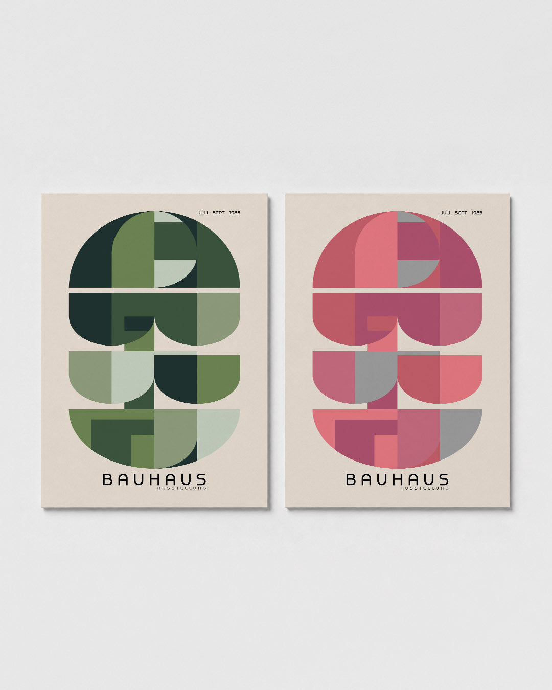 Groene vormenritme Posterset
