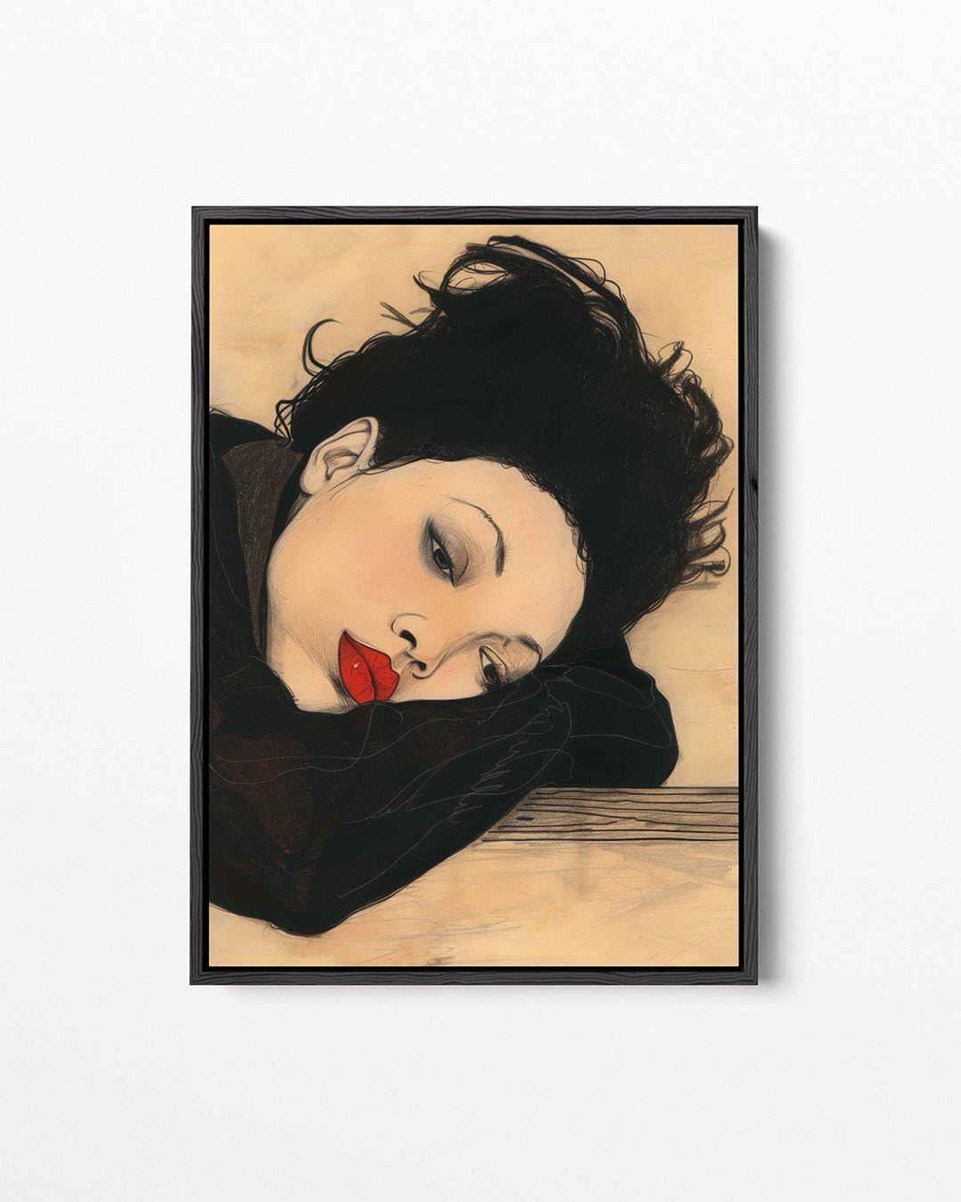 Dromerige vrouw Kunstwerk