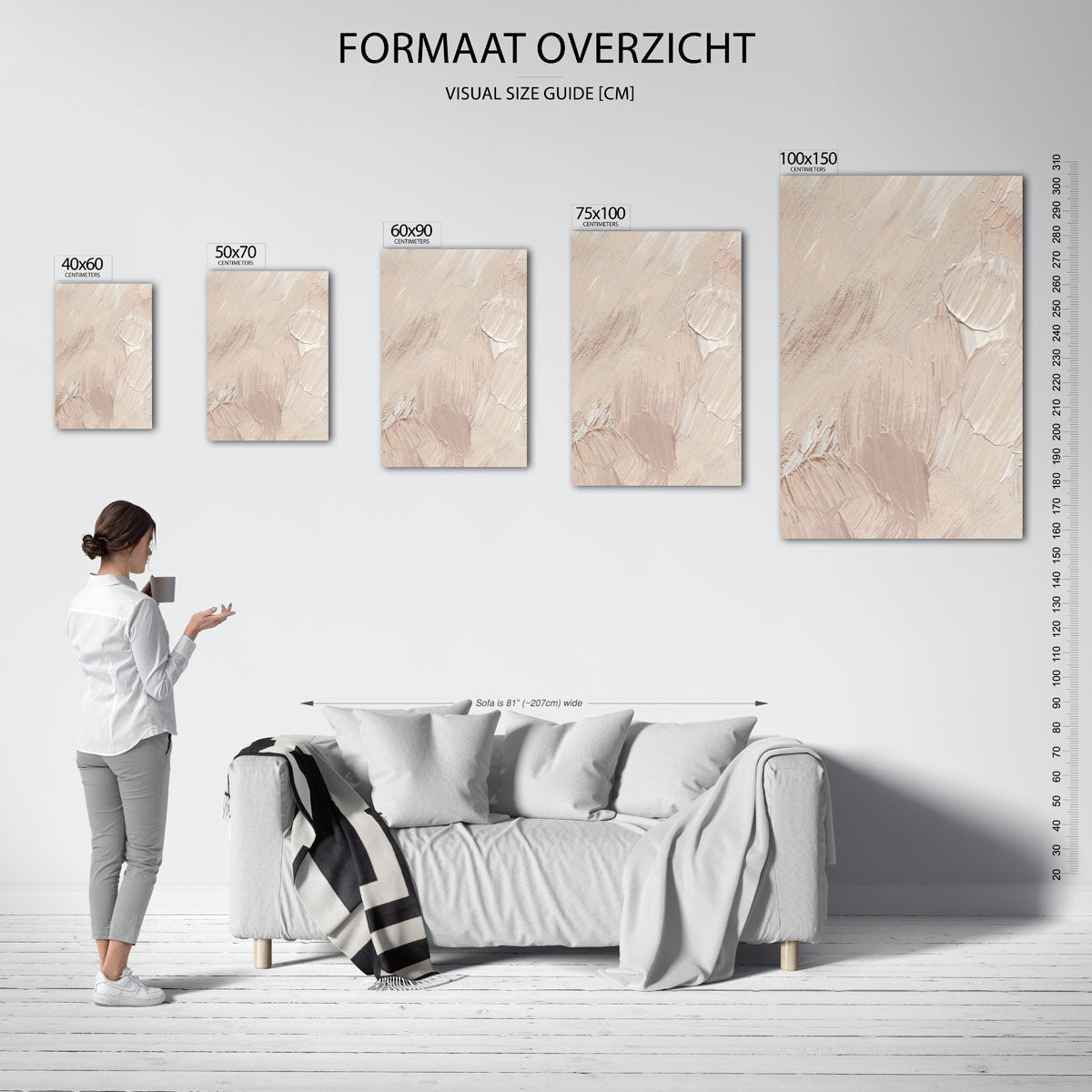 Zachte textuur compositie Kunstwerk