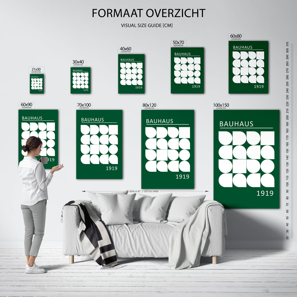 Vormritme en kleur Poster