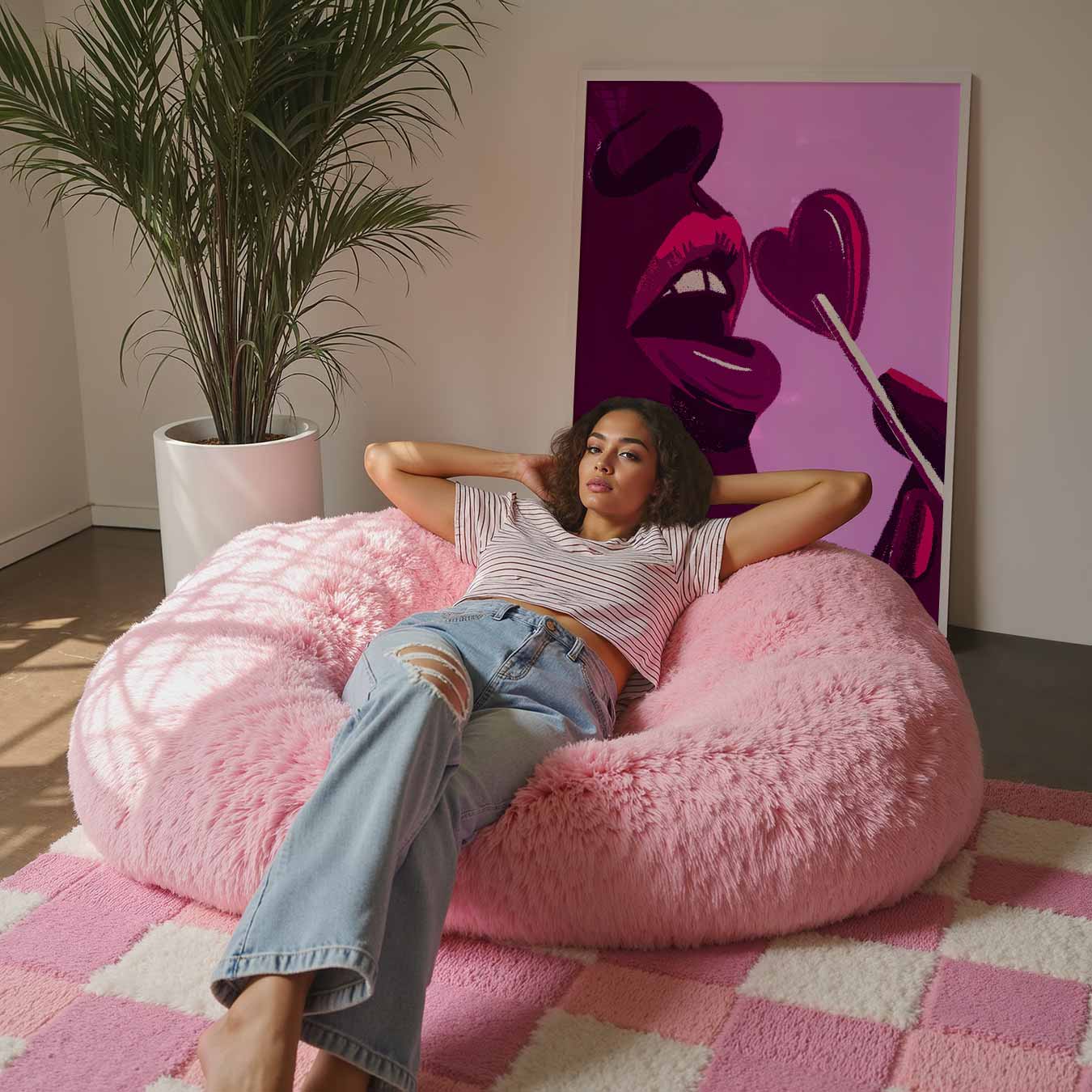 Sensuele Hartvormige Lolly Poster-WallArtistic