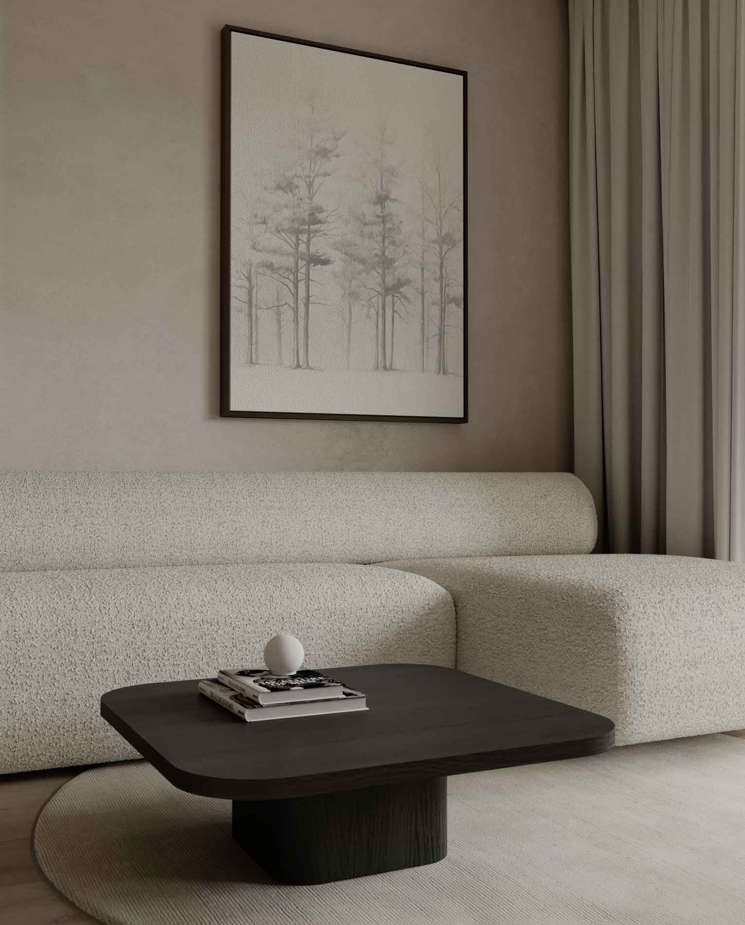 Mystieke Mistige Bomen Kunstwerk-canvas-dibond-plexiglas-wanddecoratie-WallArtistic