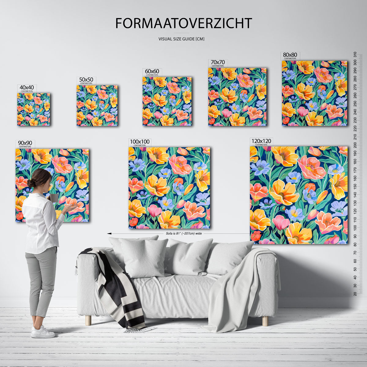 Bloemen en bladeren Poster
