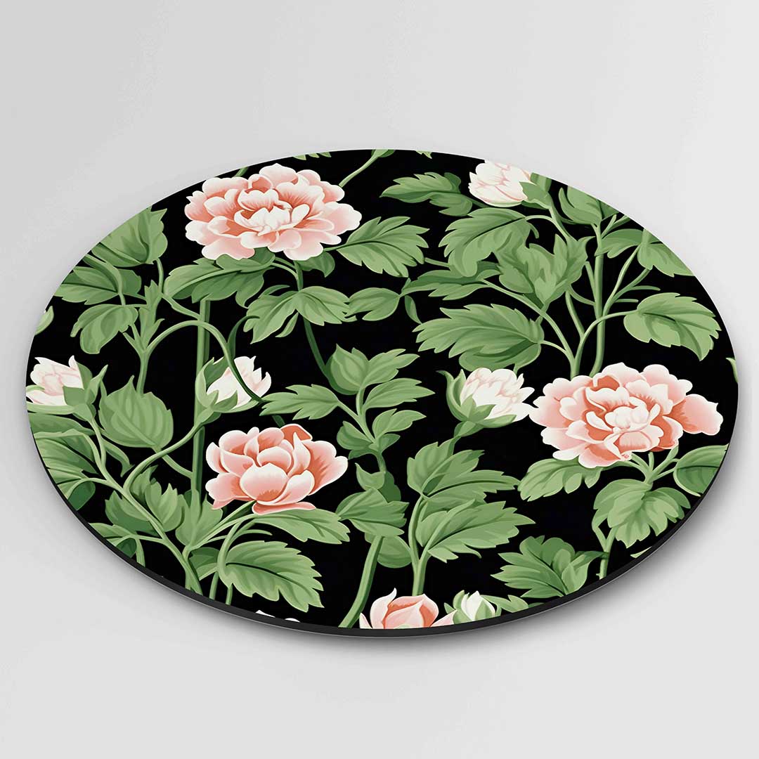 Bloemen en bladeren Muurcirkel