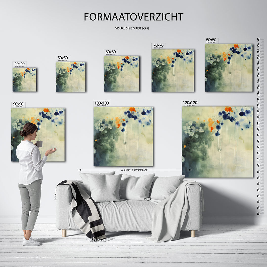Vloeiende kleurencompositie Kunstwerk