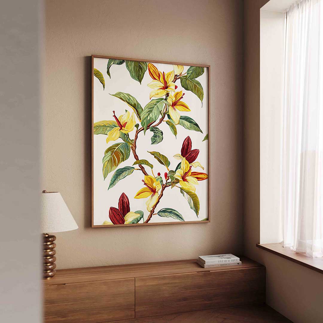 Bloemen en bladeren Poster