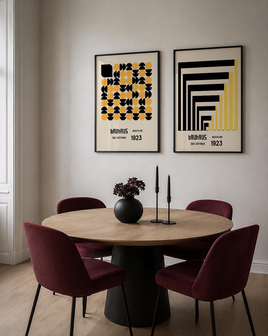 Cirkelpatroon en vlakkenspel Posterset