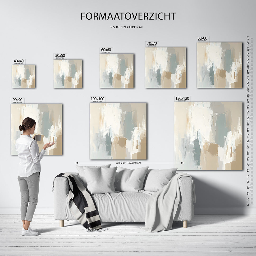 Rustige kleurencompositie Kunstwerk
