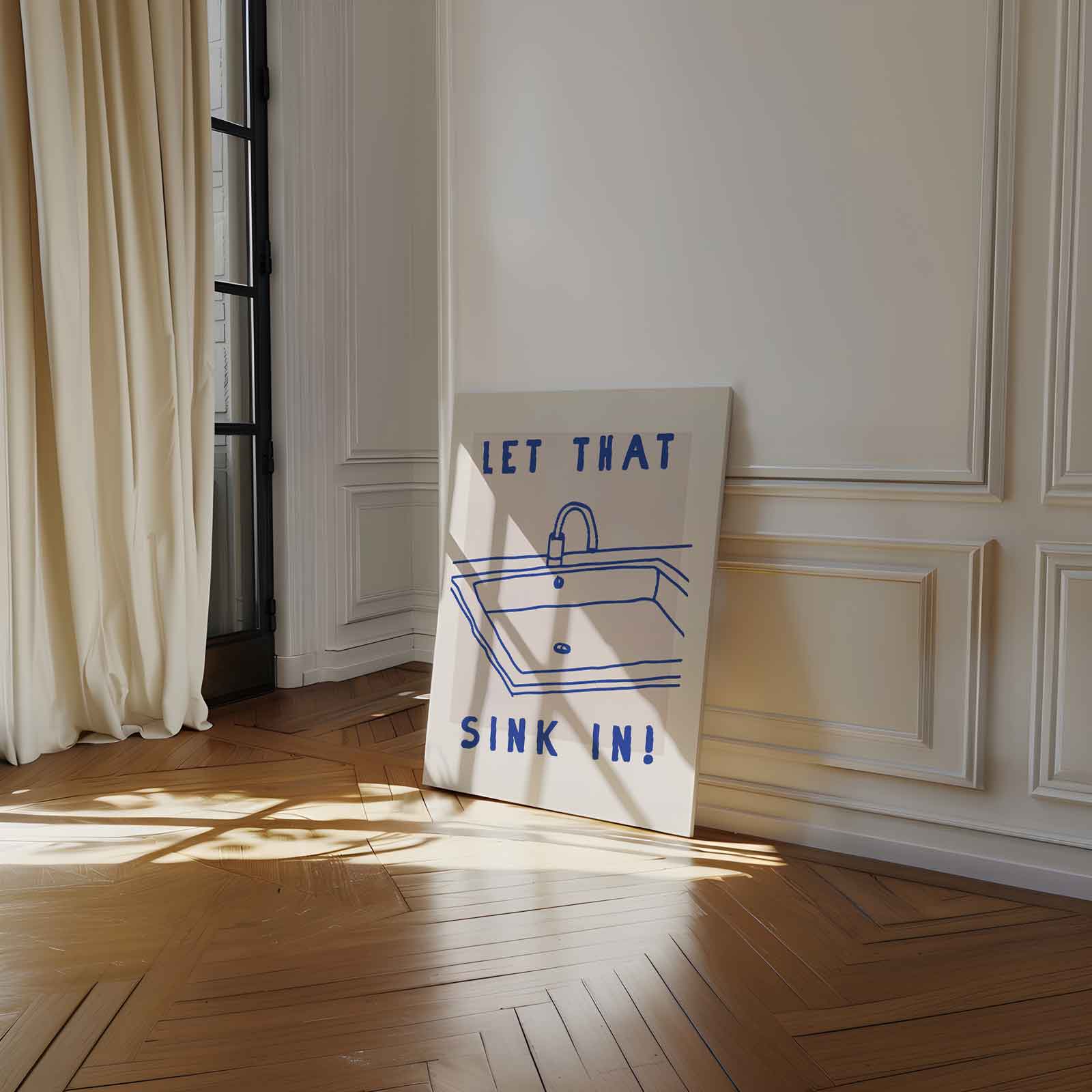 Humoristische Goochelende Gootsteen Print Kunstwerk-canvas-dibond-plexiglas-wanddecoratie-WallArtistic