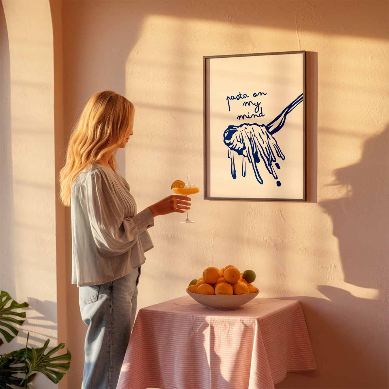 Pasta On My Mind Poster-WallArtistic
